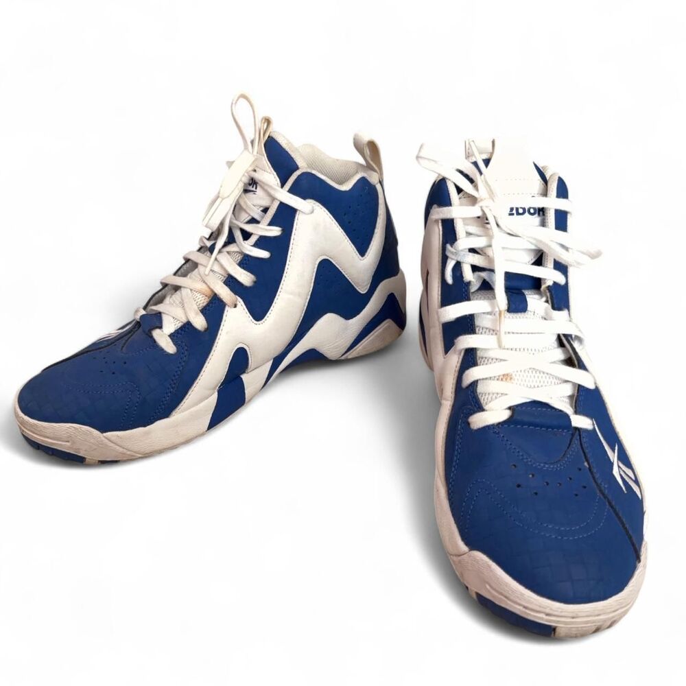 Reebok Kamikaze II Mid Letter Of Intent Blue White Men's Size 10.5